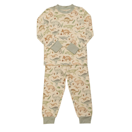 Dino Bamboo 2-Piece PJ Set- Belle Cher