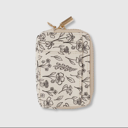 Pressed Floral Zip Wallet- EBD
