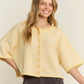Striped Lou Cardigan-Yellow
