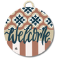 Chica Mocha Large Door Hanger: Welcome