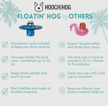 Hooch Hog Floating Drink Holder Old School Camo