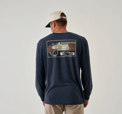 BURLEBO Shotgun - LS - Heather Navy Burlebo