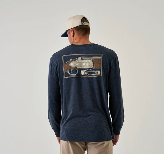 BURLEBO Shotgun - LS - Heather Navy Burlebo