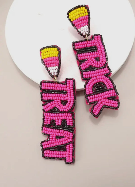 Trick or Treat Beaded Earrings