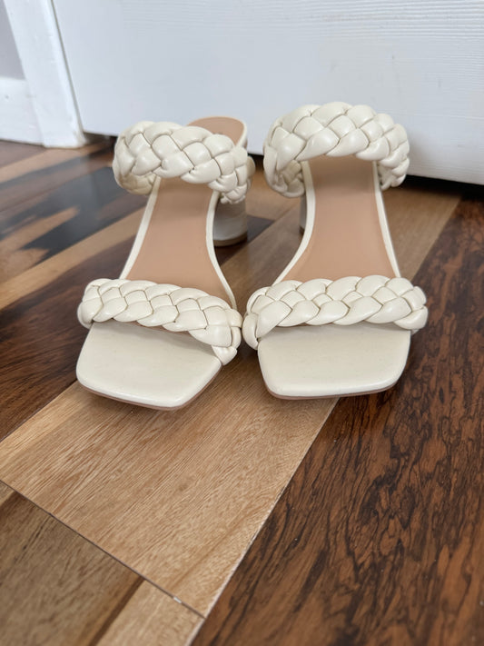 Cream heels size 8