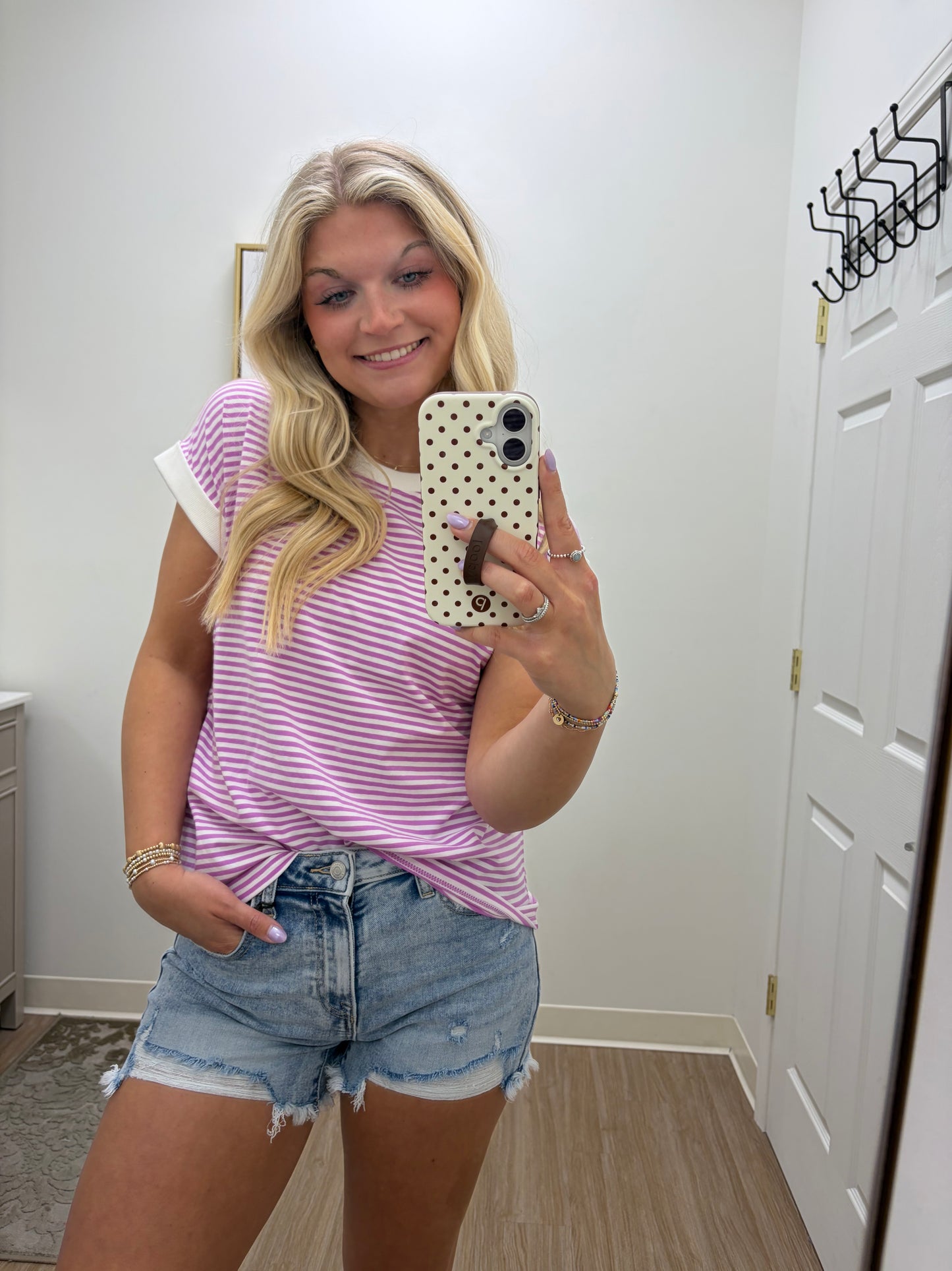 Stripe Everyday Top| Mauve