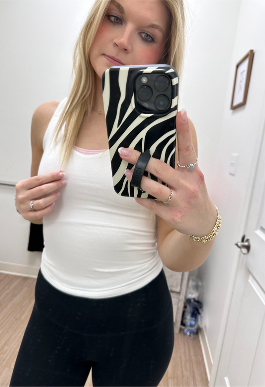 White V-Neck Tank Top