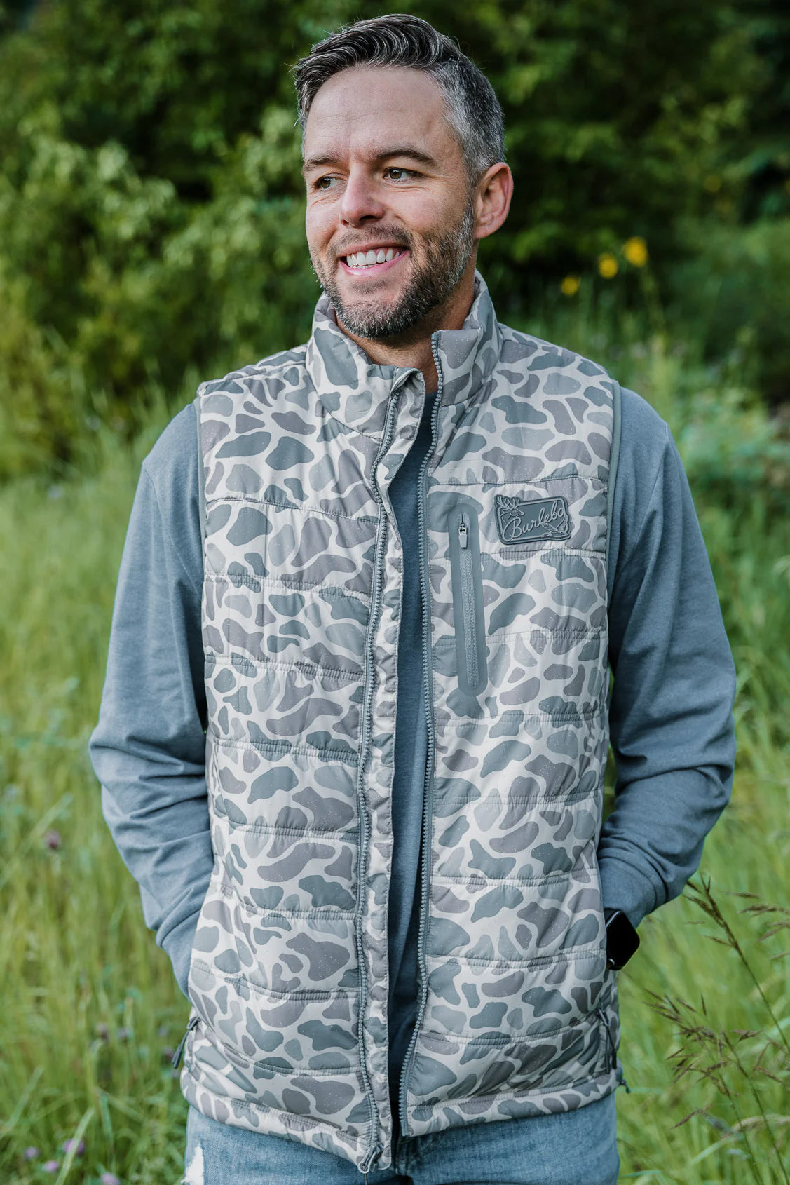 Classic deer camo puffer vest