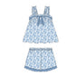 Blue Floral Short Set