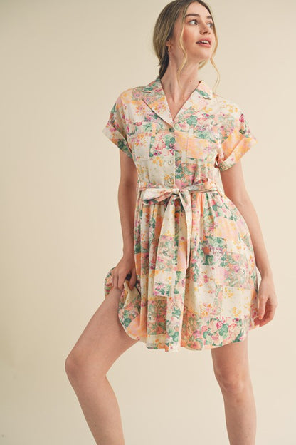 Patches and petals dress