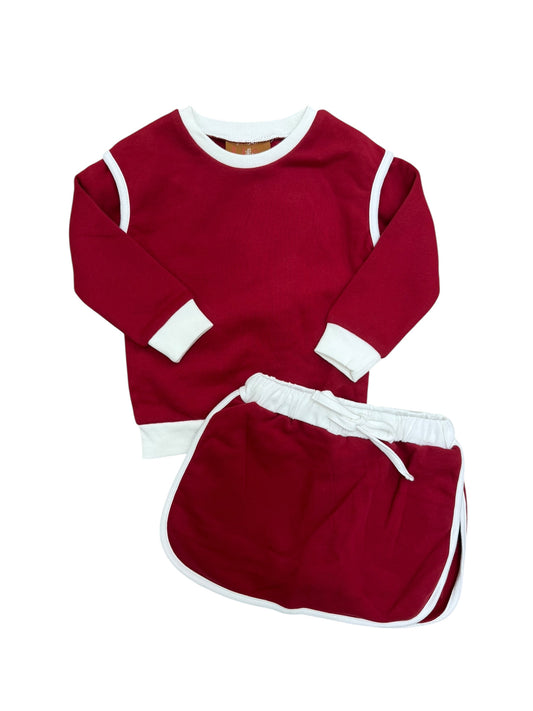 Josie Skort Set Maroon-MJ