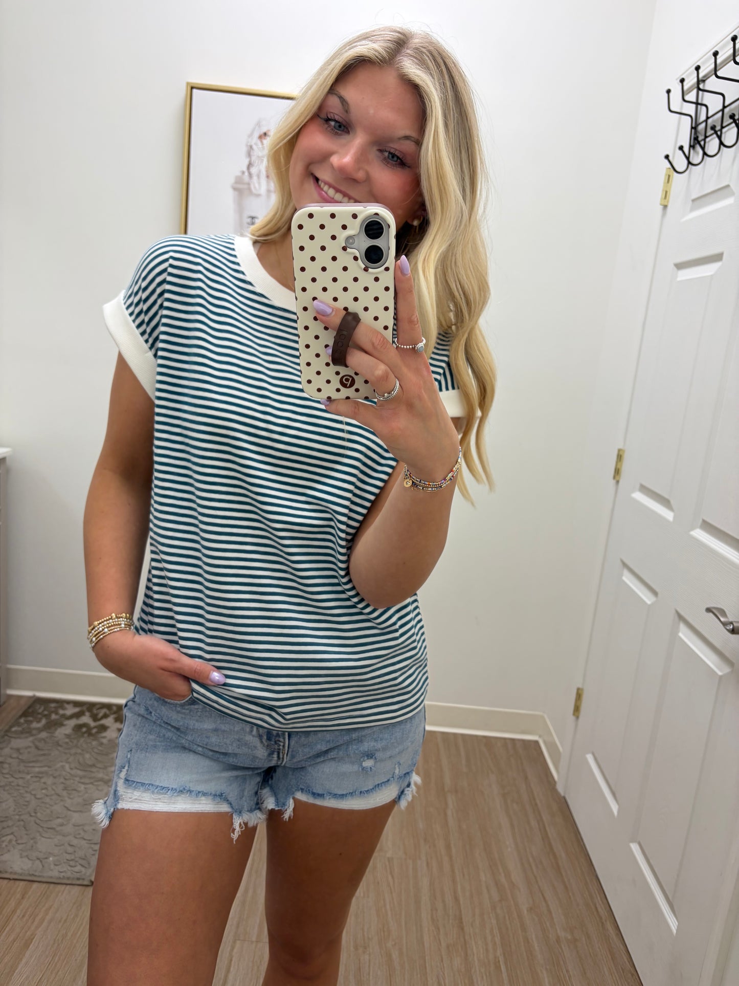 Stripe Everyday Top| Teal