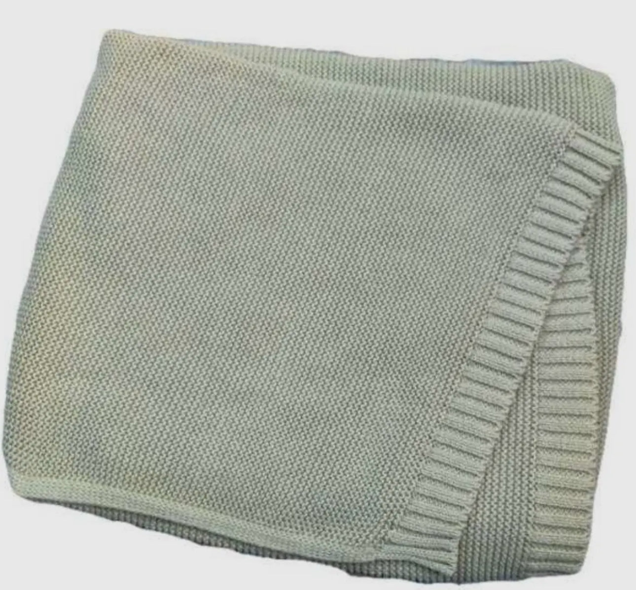 Sage green cotton blanket