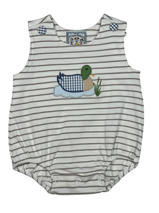 Duck appliqué boy bubble