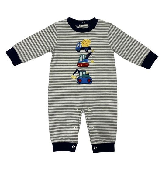 Construction Boy Romper Three Sisters