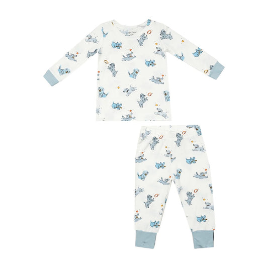 Angel dear blue puppy pj set