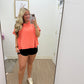 Orange Dolman Textured Knit Top
