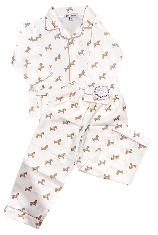 Horse & Blue Saddle PJs- Sweet Dreams