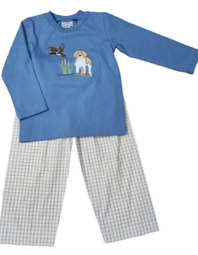 Duck hunting appliqué pant set