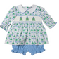 Christmas Tree Smocked Bloomer Set Three Sisters