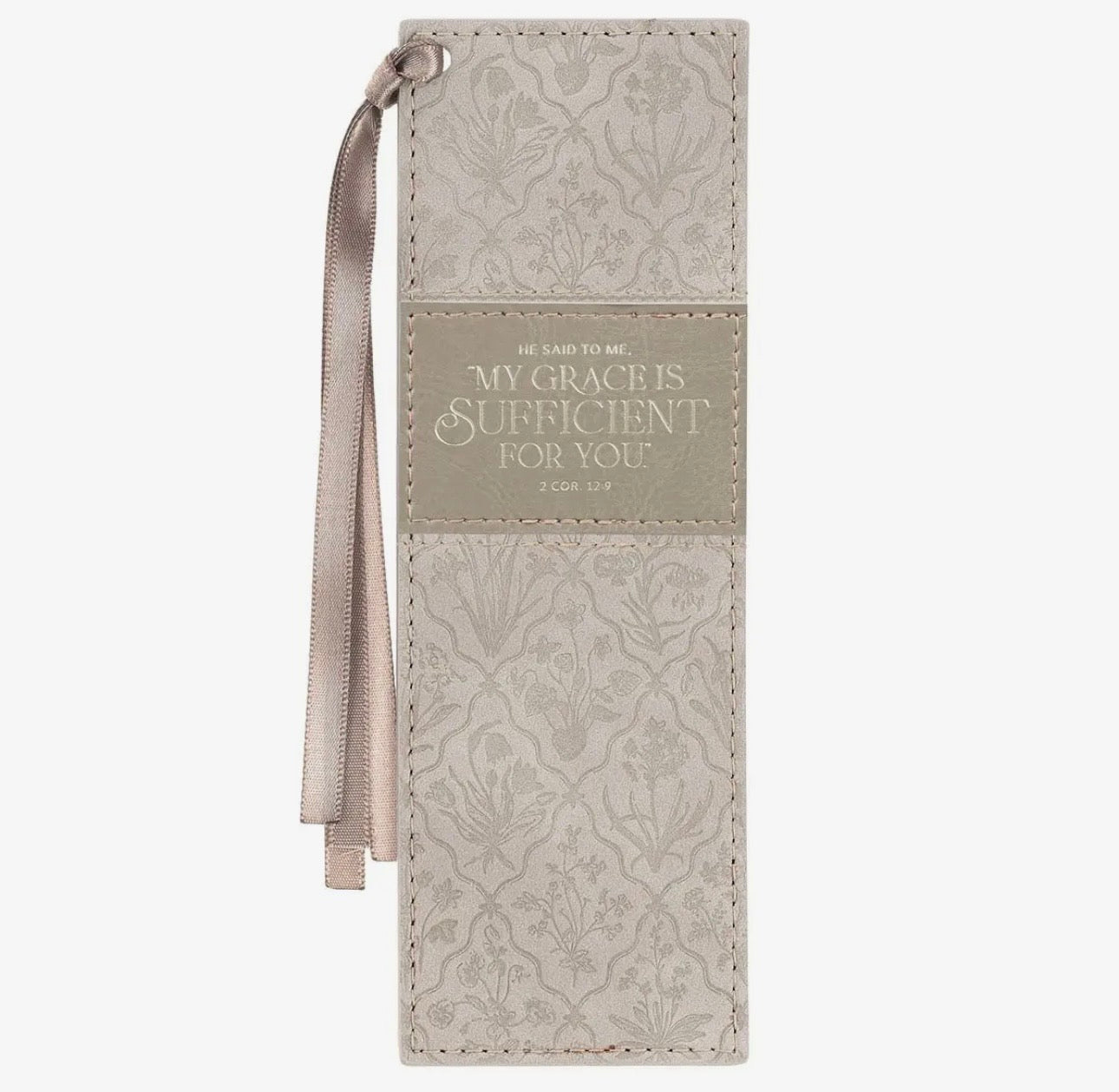 Faux Leather Bookmark My Grace is Sufficient