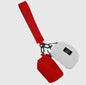 Lulu Mac Double Pouch Wristlet - white/red