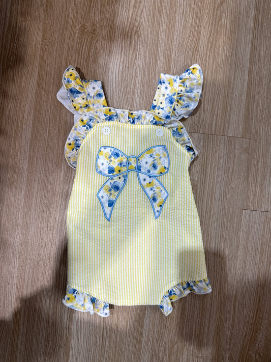 Yellow floral bow 3/6