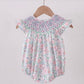 Smocked liberty floral bubble