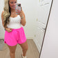 Hot Pink Activewear Shorts with Lining
