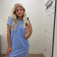 Blue Washed Tshirt Dress/Swim Cover
