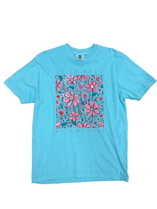 Teal It Is Well With My Soul Tee