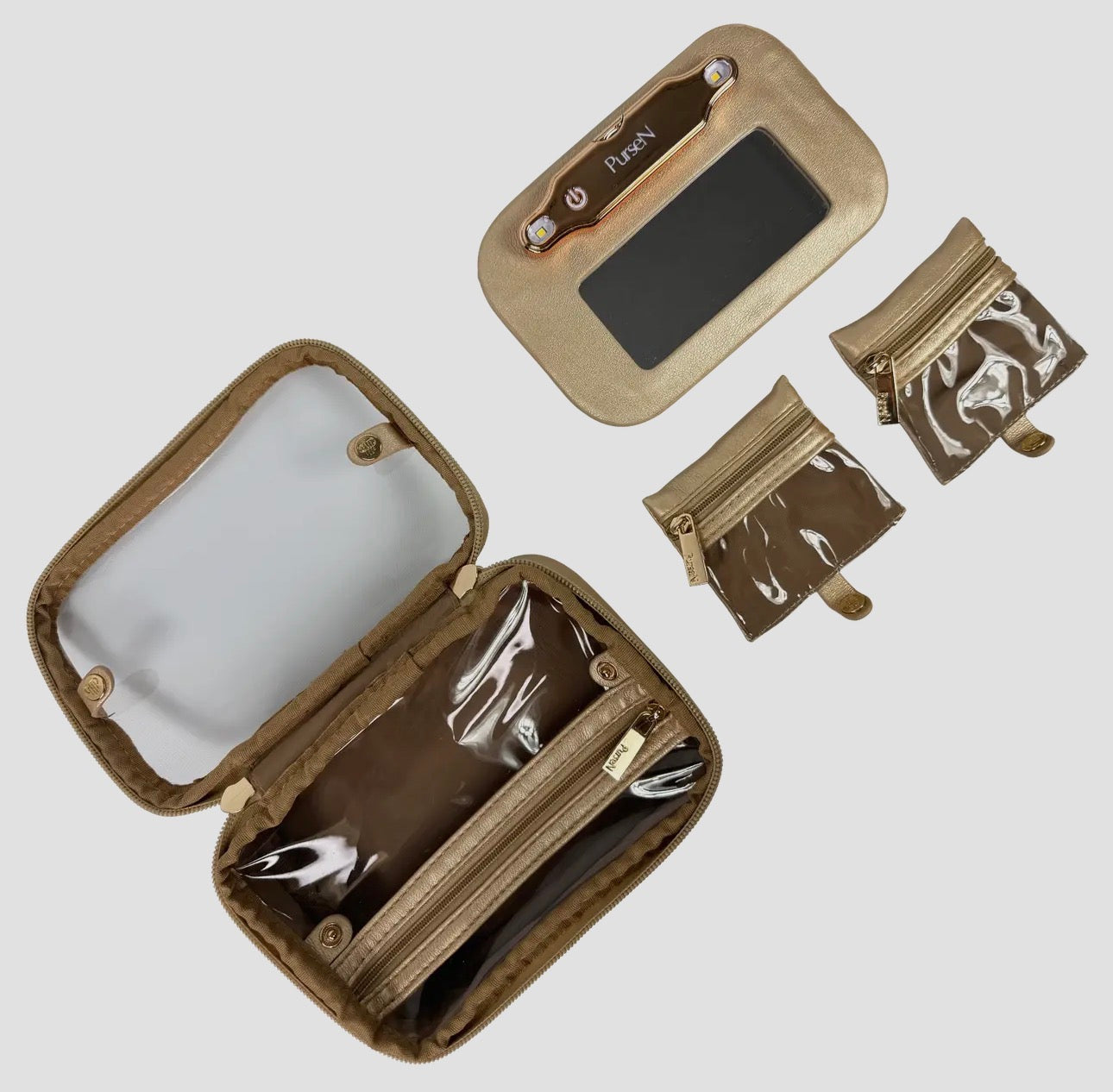 Littmini • Lighted Mirror Case • Gold Luster