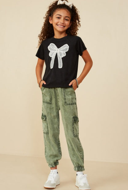 Black Pearl Bow Top