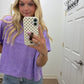 Washed Oversized Top| Purple