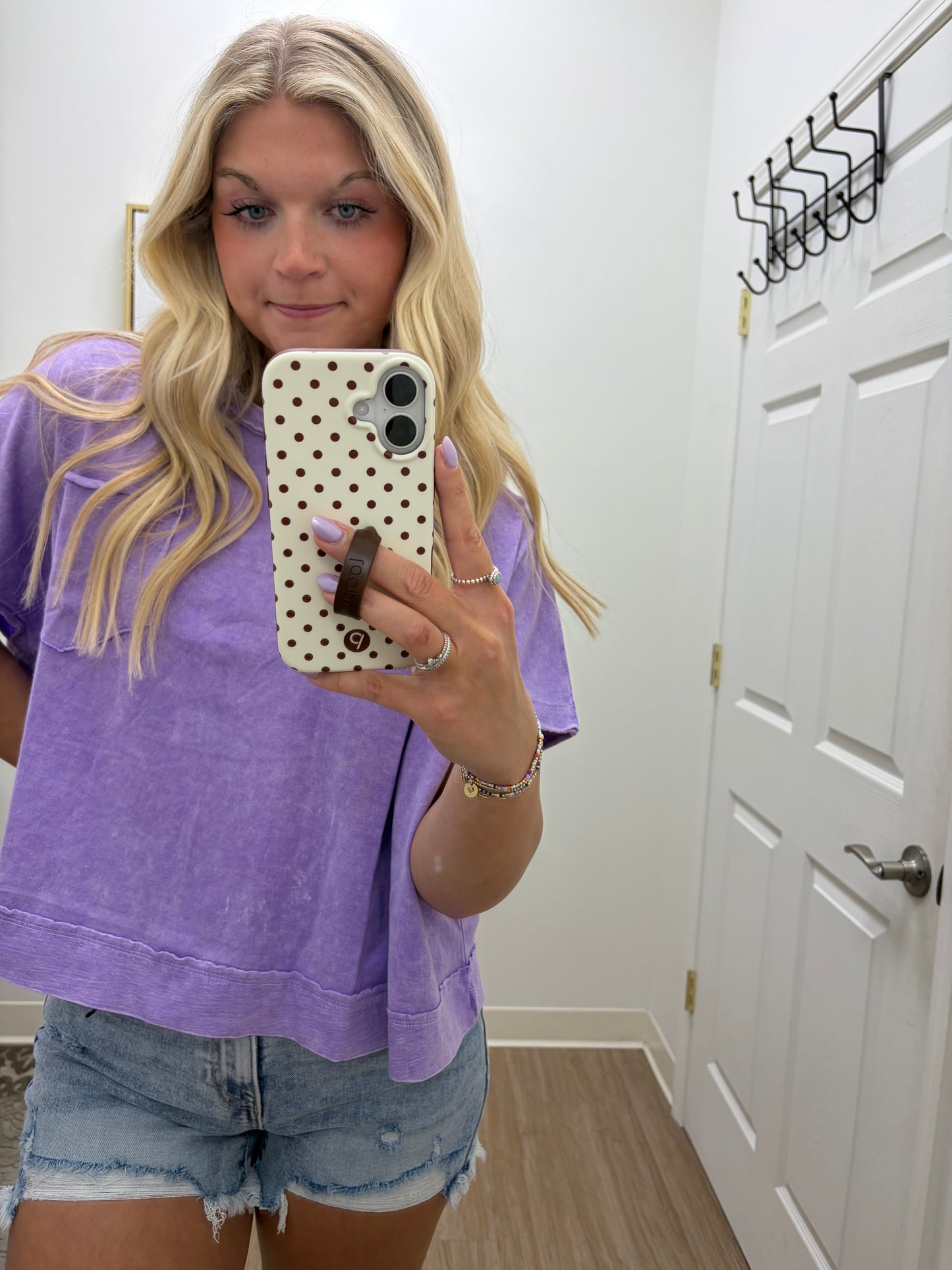 Washed Oversized Top| Purple