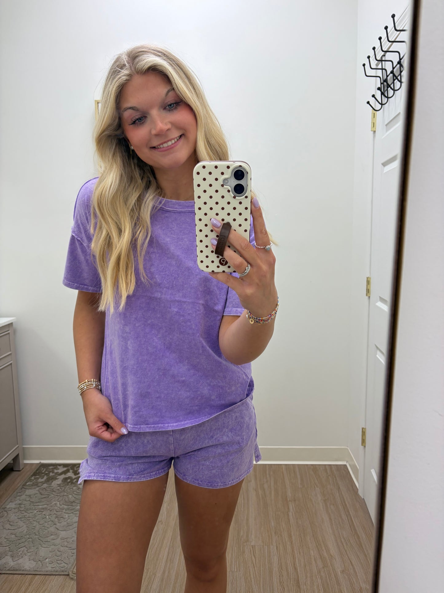 Lavender Washed Short Set