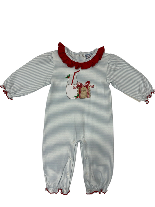 Milk & Cookies Girl Romper Three Sisters