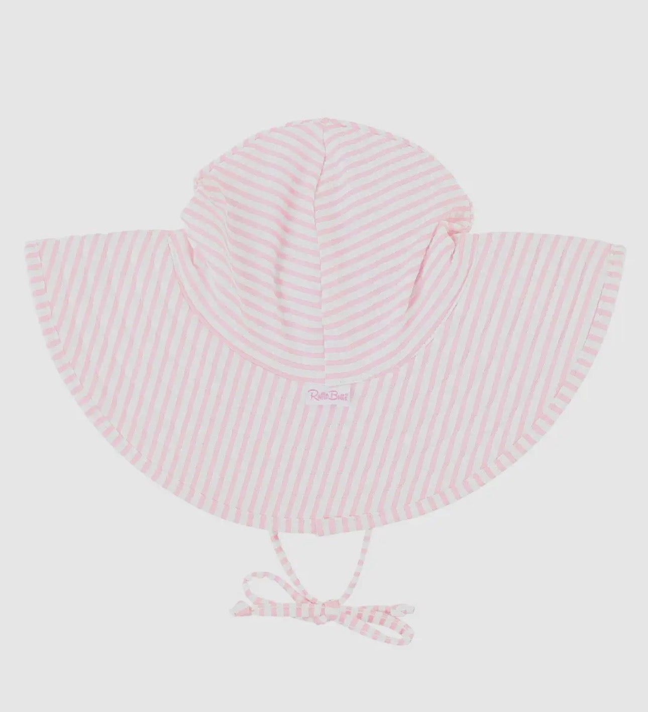 Girls Pink Seersucker Swim Hat