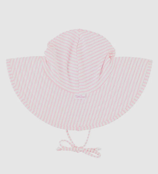 Girls Pink Seersucker Swim Hat