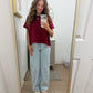 Maroon oversized tee