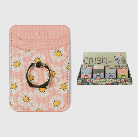 Stickable phone wallet with ring- crush