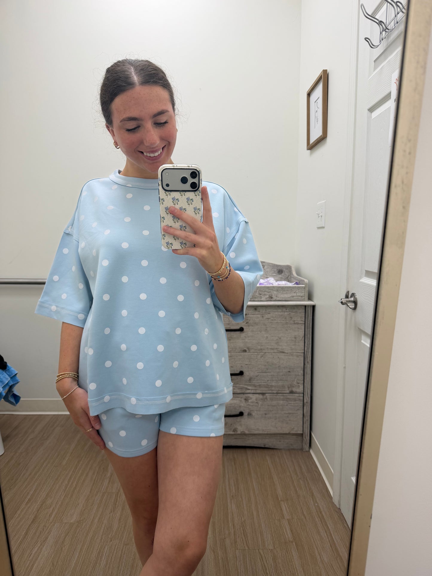 Sky Blue Polka Dot Scuba Set