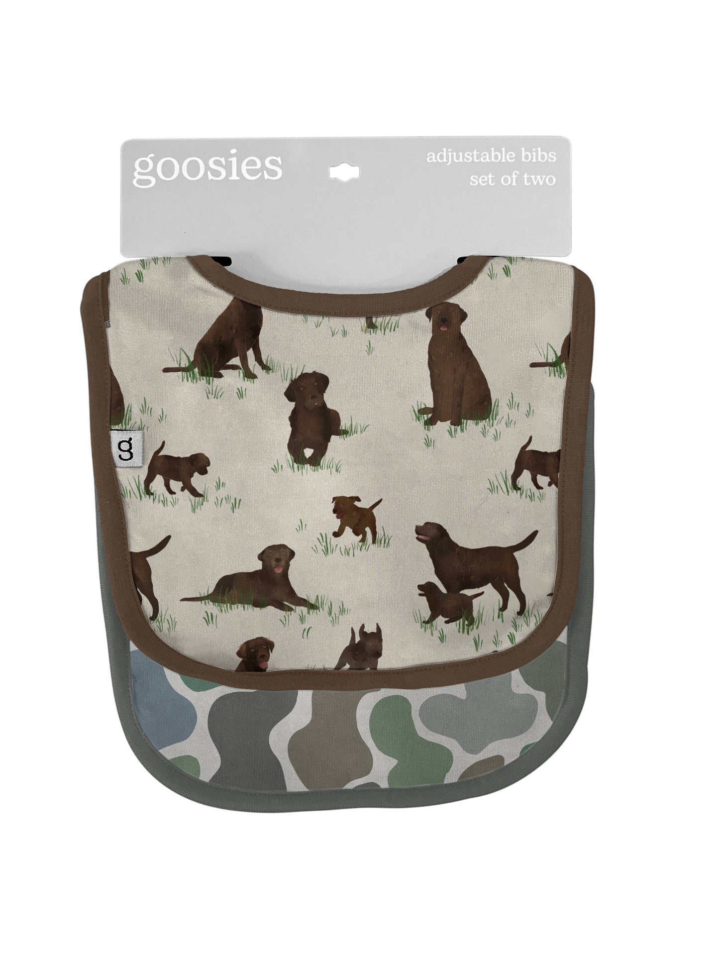 Labrador Dogs & Camo Bib Set