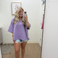 Lavender Scuba Side Slit Top