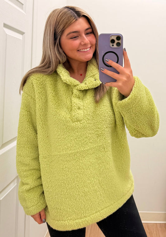 Key lime Sherpa Jacket