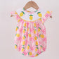 Pink Lemon Smocked Bubble