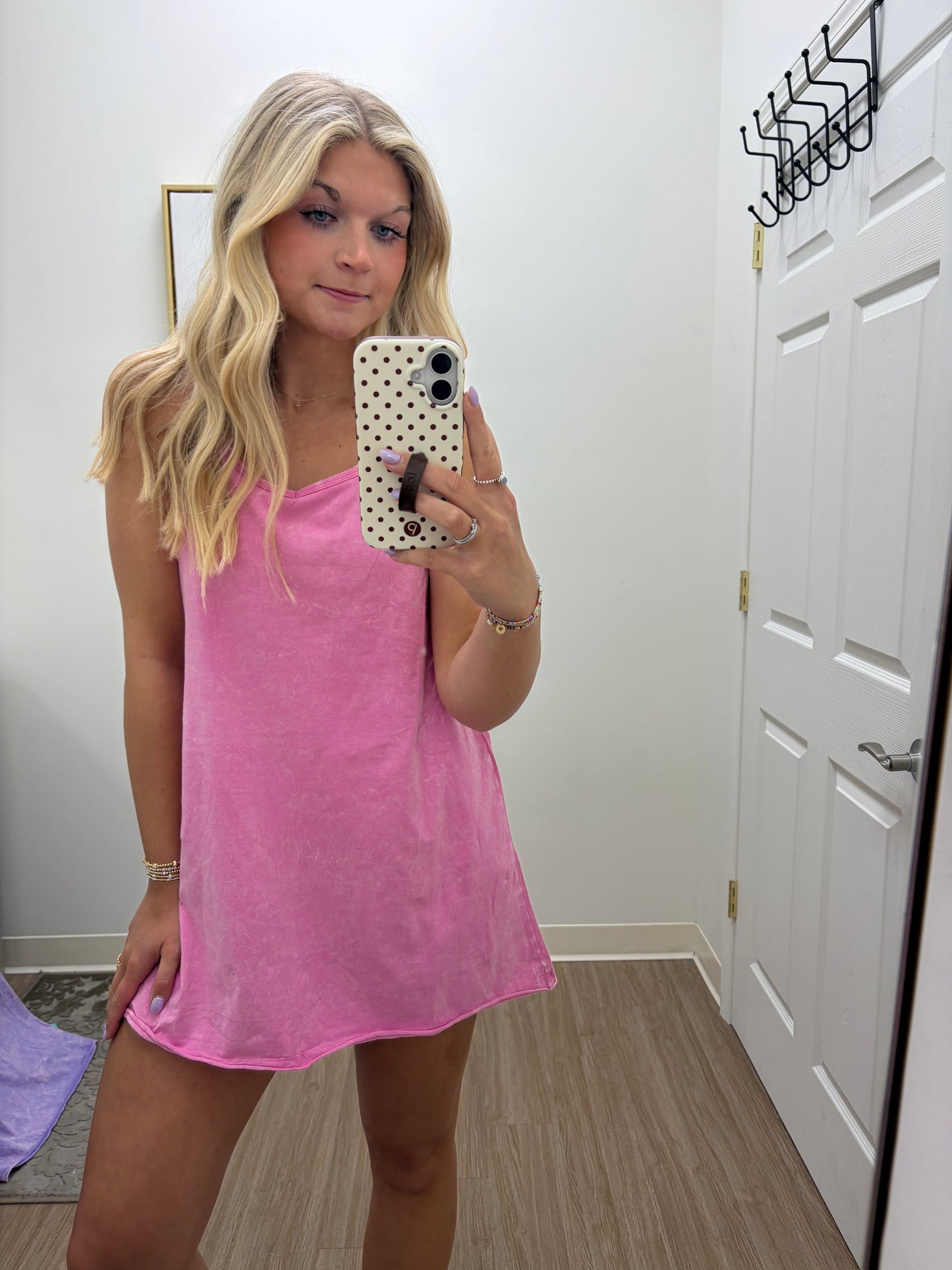 Washed Romper/Dress| Pink
