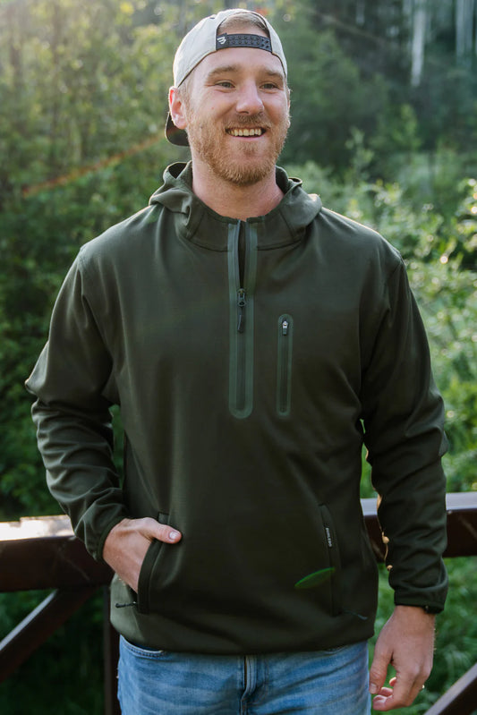 Duke tech pullover mallard green