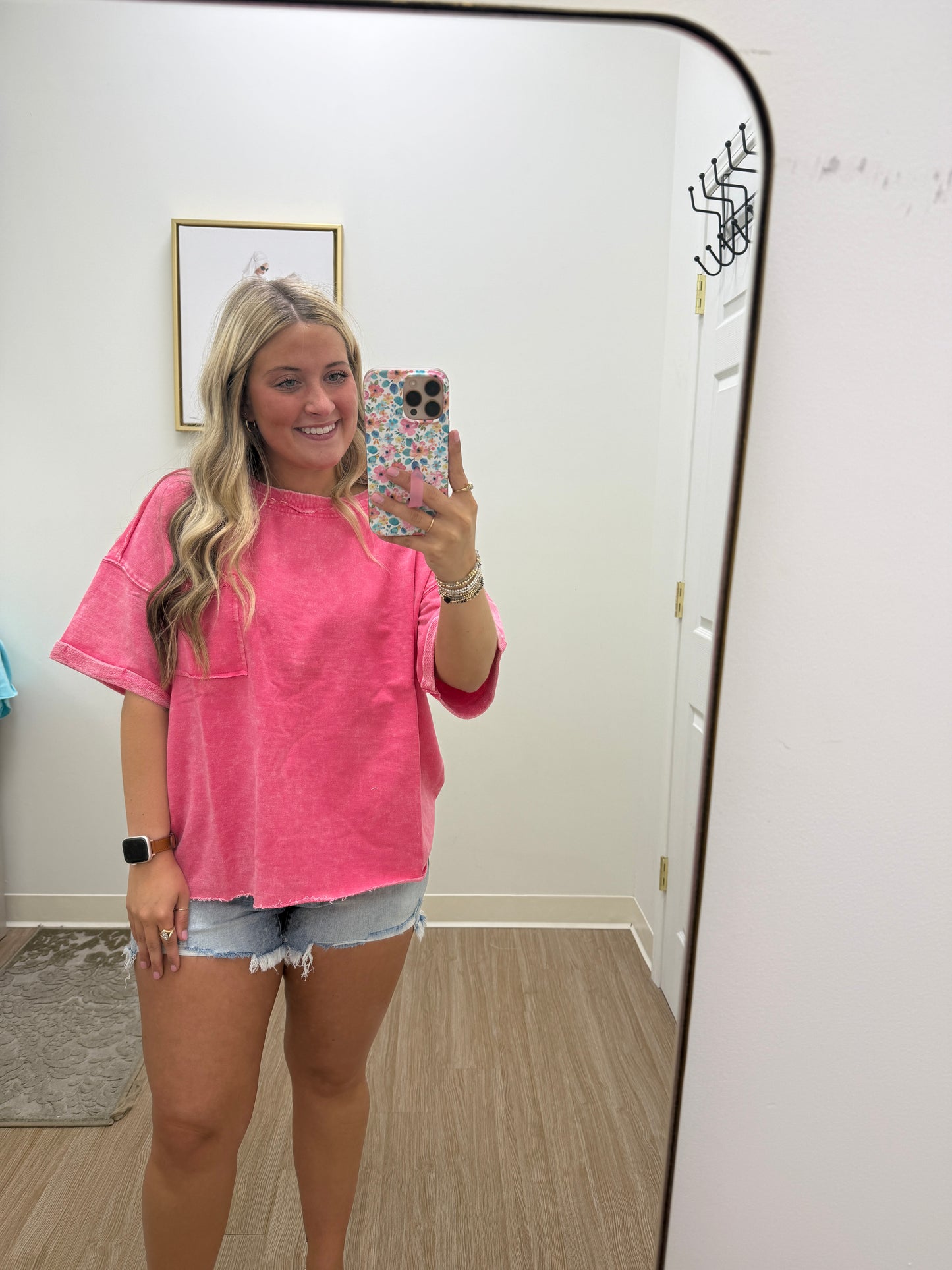 Halo Washed Pink Top