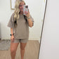 Cocoa Ribbed Short Set